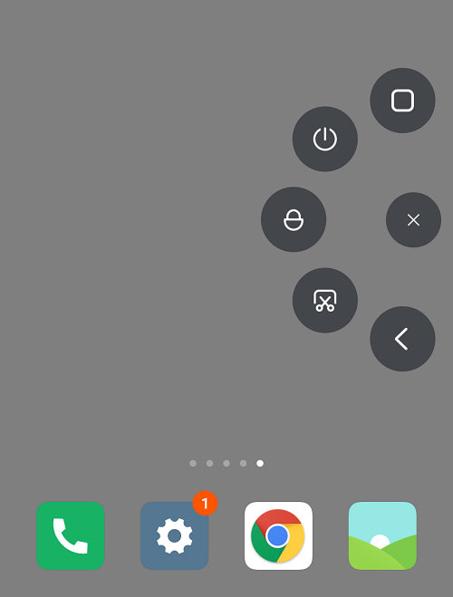 "Кружок" на экране Xiaomi после обновления до MIUI 14 - как убрать?